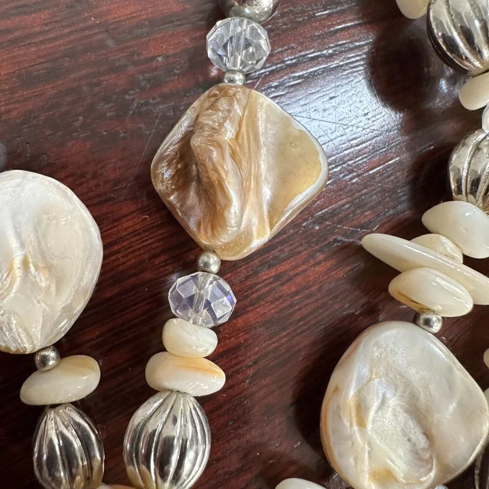Sea Shell and Pearl Necklace